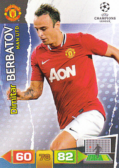 Dimitar Berbatov Manchester United 2011/12 Panini Adrenalyn XL CL #154